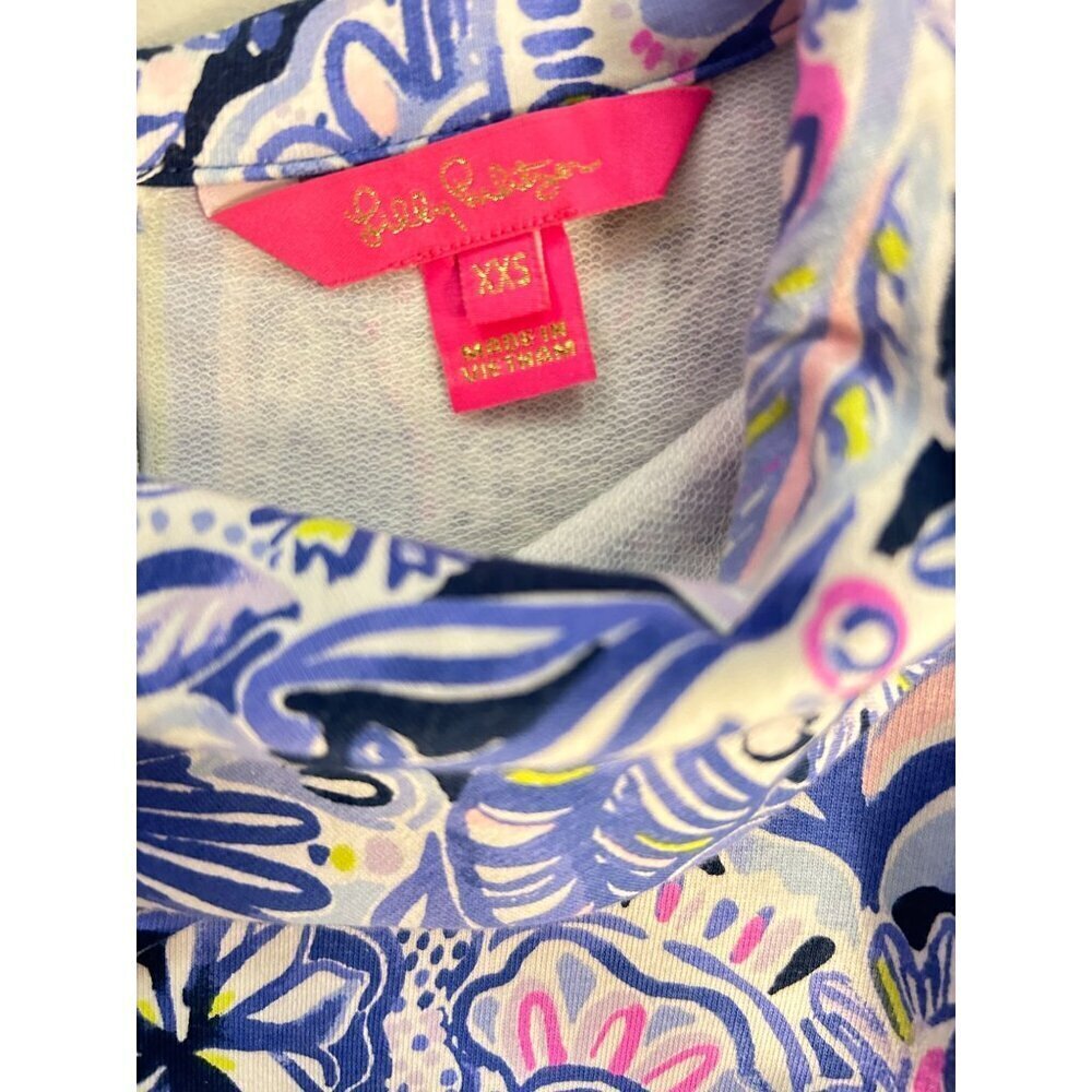 Lilly Pulitzer Saralyn Dress Iris Blue Elephant Print XXS - Picture 6 of 7